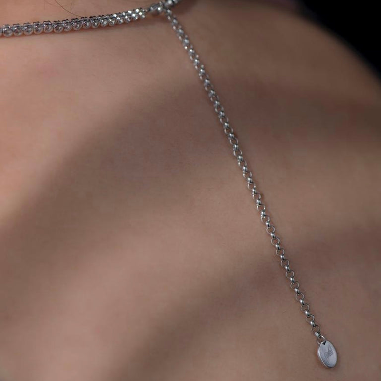 Moldavite & Diamond Necklace (Coming Soon!)